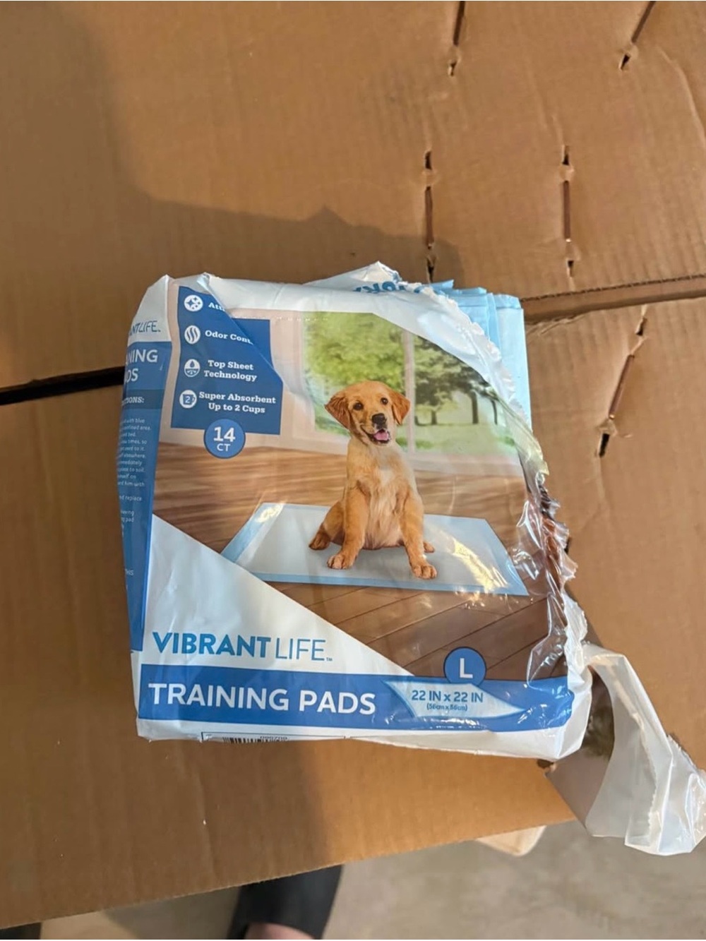 Vibrant Life Blue Puppy Training Pads
